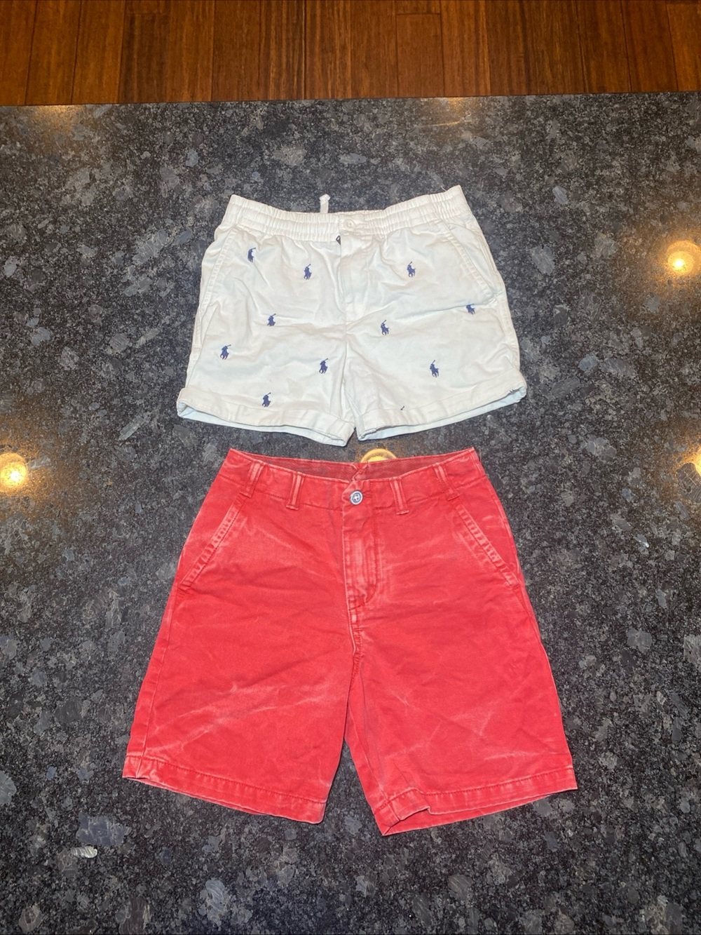 Polo Ralph Lauren Boys Size 7 Classic Fit Chino Shorts Lot Of 2